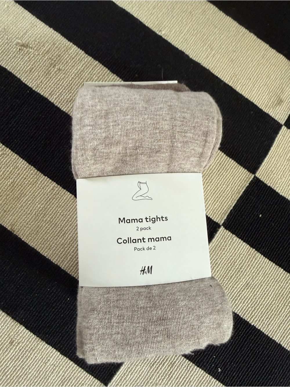 H&M Mama Tights - Light Taupe (2-Pack) NWT